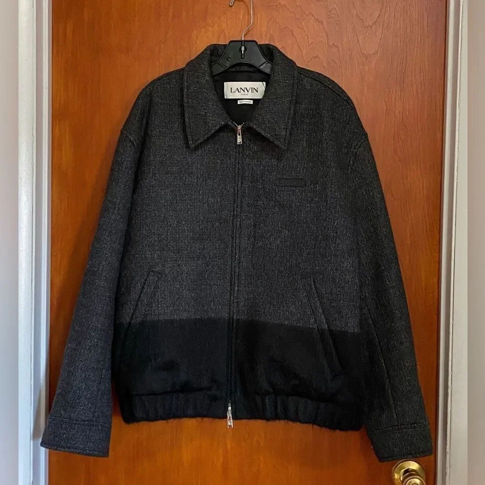 Lanvin Wool-Blend Bomber Jacket size 48/us size M